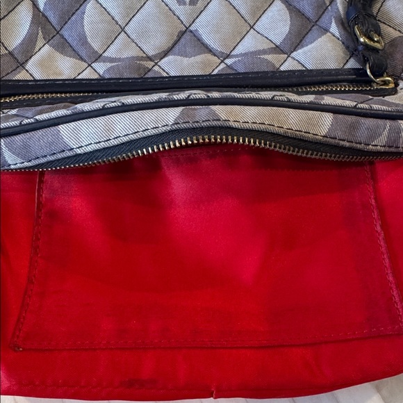 Coach Poppy Denim Quilted Signature C Flight Crossbody Bag - Picture 11 of 14